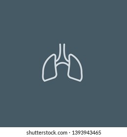 Lungs vector icon. Lungs concept stroke symbol design. Thin graphic elements vector illustration, outline pattern for your web site design, logo, UI. EPS 10.