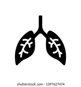 Lungs Vector Icon Design Template