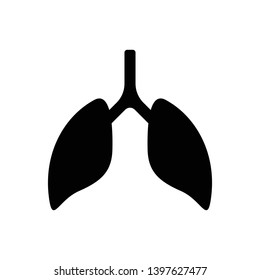 Lungs Vector Icon Design Template