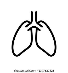 Lungs Vector Icon Design Template