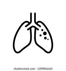 Lungs Vector Icon Design Template