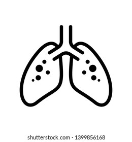 Lungs Vector Icon Design Template