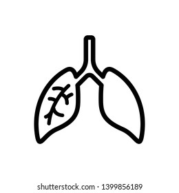 Lungs Vector Icon Design Template