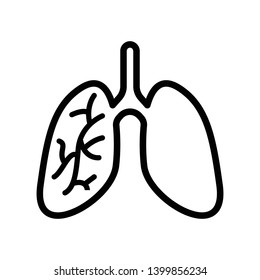 Lungs Vector Icon Design Template