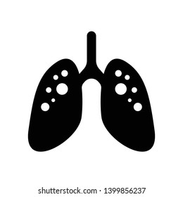 Lungs Vector Icon Design Template