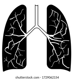 Lungs Vector Icon Design Template simple