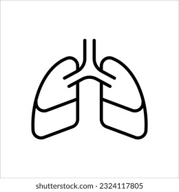 Lungen Vektor Icon Design Vorlage auf weißem Hintergrund. EPS10