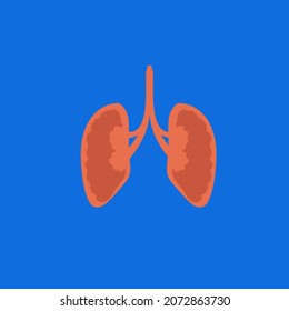 icono del vector de pulmones. Ilustración vectorial plana 