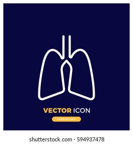 lungs vector icon illustration
