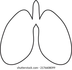 ilustración de icono del vector de pulmones sobre fondo blanco..eps
