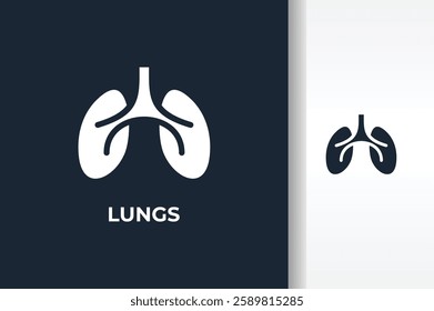 Lungs Vector, Icon Or Logo Sign Isolated Symbol Illustration