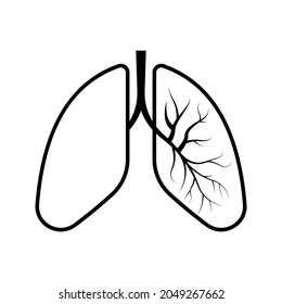 Lungs Vector Icon. Medical symbol. vector illustration