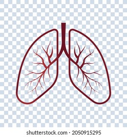 Lungs Vector Icon. Medical symbol. vector illustration