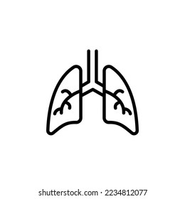 lungs vector icon. medicine icon outline style. perfect use for logo, presentation, website, and more. simple modern icon design line style