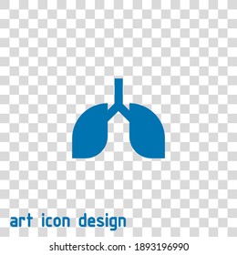 lungs vector icon on an abstract background