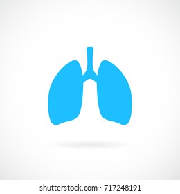 Lungs Vector Icon On White Background Stock Vector (royalty Free 