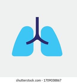 lungs vector icon respiratory breathing system icon