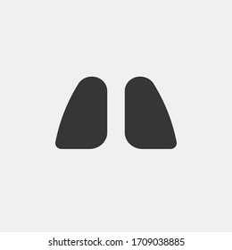 Vektorillustration der Lunge Symbol für das Atemsystem