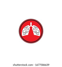 lungs vector illustration design icon logo template