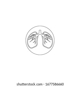 lungs vector illustration design icon logo template