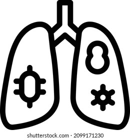 lungs vector illustration isolated on a transparent background . color vector icons for concept or web graphics.