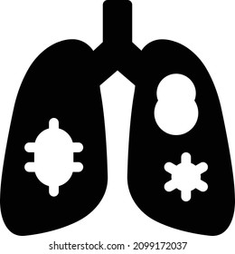 lungs vector illustration isolated on a transparent background . glyph vector icons for concept or web graphics.