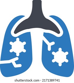 lungs  Vector illustration on a transparent background. Premium quality symmbols. Glyphs vector icons for concept and graphic design.
