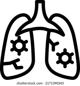 pulmones    Ilustración vectorial en un fondo transparente. Símbolos de calidad superior. Iconos vectoriales de línea delgada para el diseño de conceptos y gráficos. 
