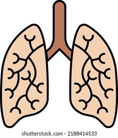 Lungs Vector Illustration On Transparent Backgroundpremium Stock Vector ...