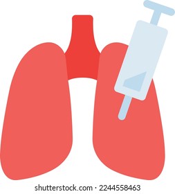 lungs Vector illustration on a transparent background. Premium quality symmbols. Line Color vector icons for concept and graphic design. 
