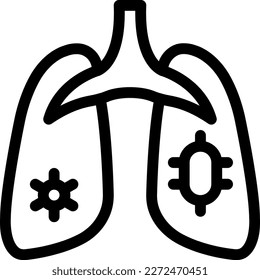 ilustración de pulmones Vector sobre un fondo transparente. Símbolos de calidad superior. Iconos vectoriales de línea delgada para el diseño de conceptos y gráficos.