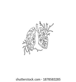 Lungs, wood, virus vector sketch illustration