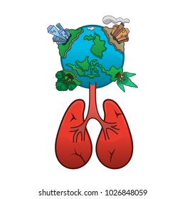 The Lungs of The World Vector