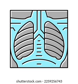 lungs x-ray color icon vector. lungs x-ray sign. isolated symbol illustration