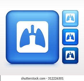 Lungs X-ray Colorful Square Button