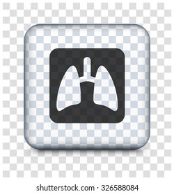 Lungs X-ray on Transparent Square Button