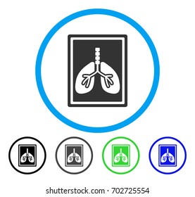 Lungs X-Ray Photo rounded icon. Vector illustration style is a flat iconic symbol inside a circle, black, grey, blue, green versions. Designed for web and software interfaces.