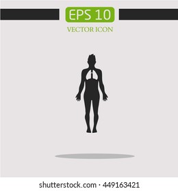 lungs.vector icon. medicine