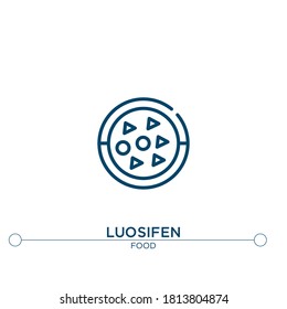 luosifen outline vector icon. simple element illustration. luosifen outline icon from editable food concept. can be used for web and mobile
 svg