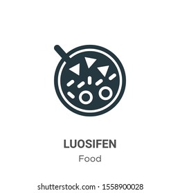 Luosifen vector icon on white background. Flat vector luosifen icon symbol sign from modern food collection for mobile concept and web apps design. svg