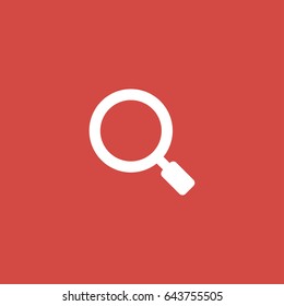 lupa icon. sign design. red background