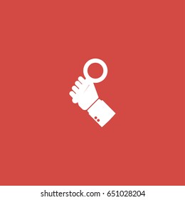 lupa icon. sign design. red background