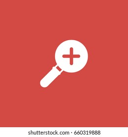 lupa icon. sign design. red background
