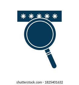 lupa con diseño de iconos de estilo de silueta de código, herramienta de búsqueda y tema de lupa Ilustración vectorial