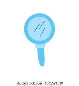 Pegatina diaria estilo plano diseño de iconos, herramienta de búsqueda y tema de lupa Ilustración vectorial