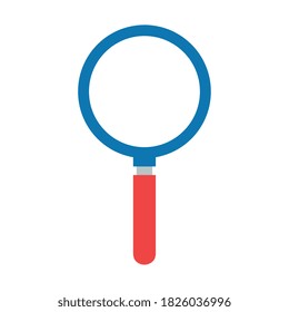 Diseño Lupe, herramienta de búsqueda y tema de vidrio de aumento Ilustración vectorial