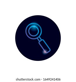 Lupe gradient style icon design, Tool search magnifying glass zoom lens and exploration theme Vector illustration