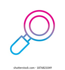 Lupe gradient style icon design, search tool and magnifying glass theme Vector illustration