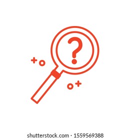 lupe and help icon design, Call center technical service collaborative cooperation and support theme Vector illustration