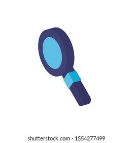 Lupe icon design, Tool search magnifying glass zoom lens and exploration theme Vector illustration